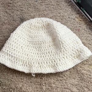 Charming Cream Crochet Hat (For all ages)